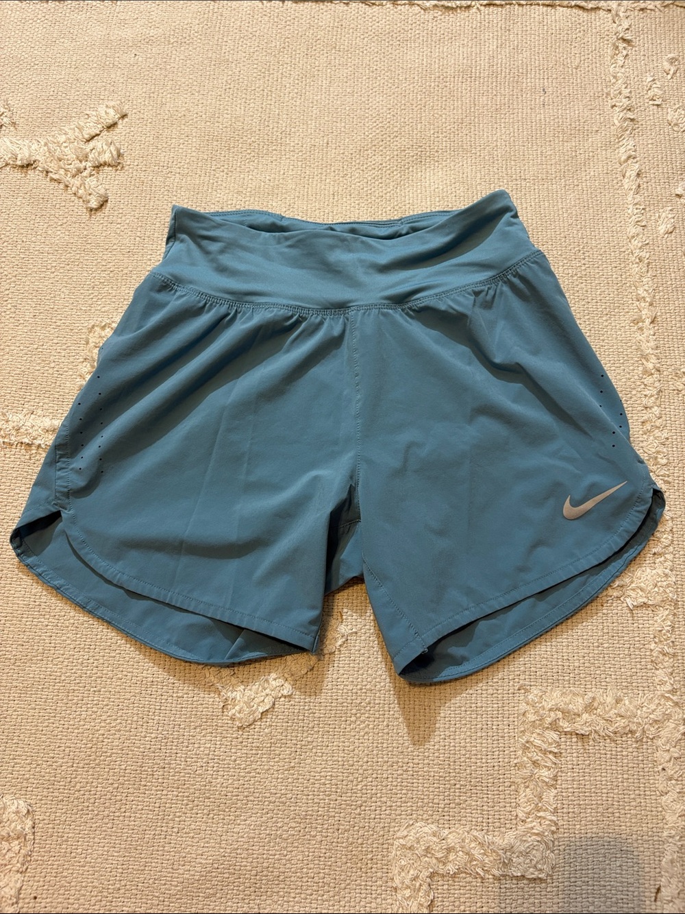 Nike Women's Teal-Blue Athletic Shorts